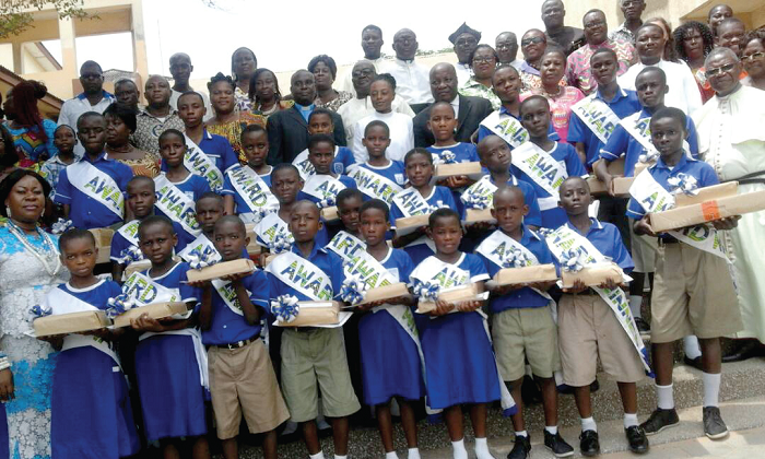The award winners with dignitaries after the ceremony