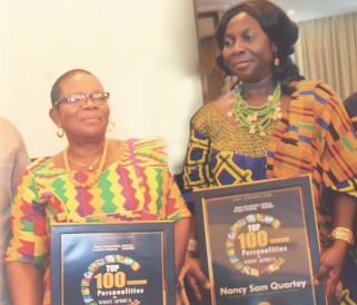 Mrs Bella Ahu and Mrs Nancy Sam Quartey with their award