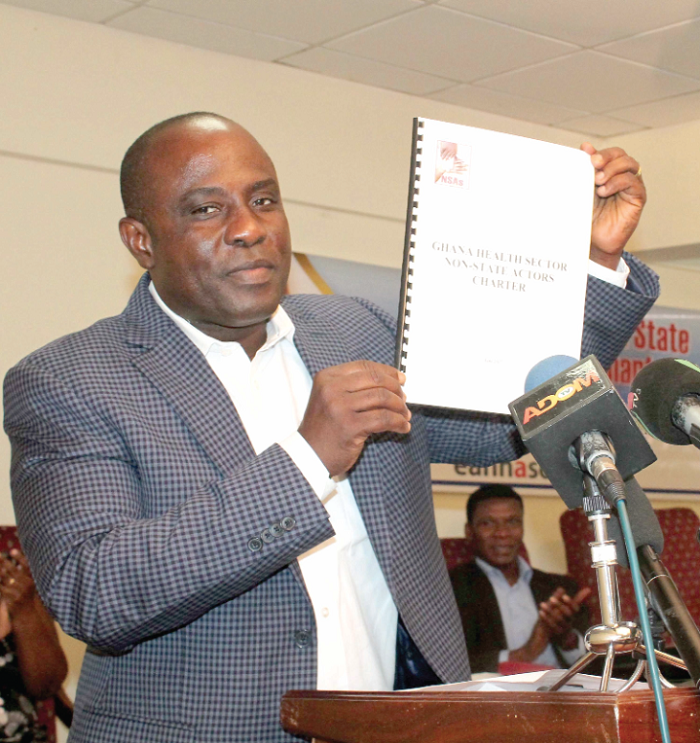 • Dr Henry Nagai, Chief of Party, John Snow Incorporated (JSI), launching the Non State Actors (NSAs) Ghana Charter. Picture: Maxwell Ocloo