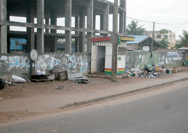 Rubbish piling up at one of the areas used by scrap dealers