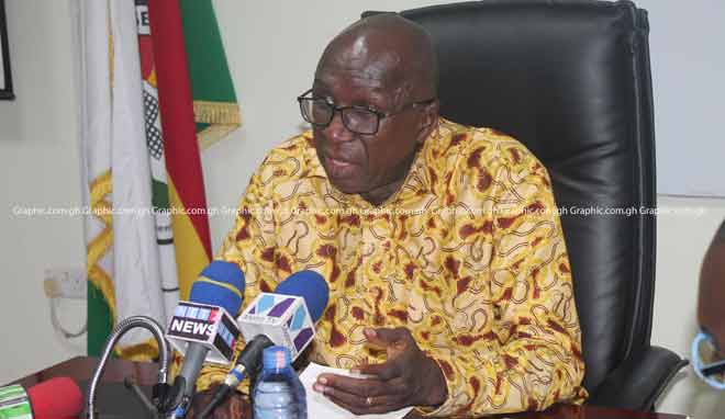 Mr Ambrose Dery, Minister of the Interior, addressing participants during the meeting. Picture: EDNA ADU-SERWAA 