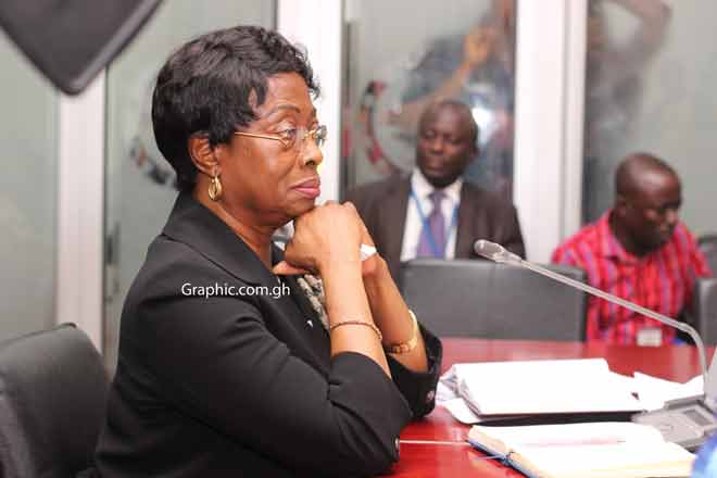 When Justice Sophia Akuffo met the Appointments Committee of Parliament. PICTURES BY EBOW HANSON AND NII MARTEY BOTCHWAY