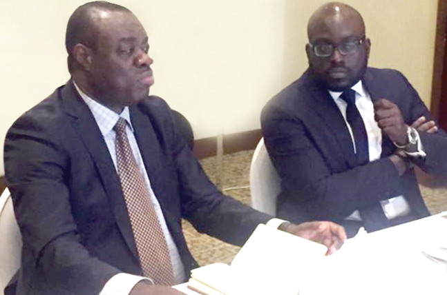 Mr Awal (left) with Mr Tony Burkson during the meeting