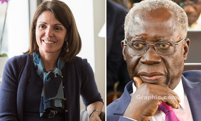 Annalisa Fedelino, IMF Mission Chief to Ghana &amp; Mr Yaw Osafo-Maafo, Senior Minister