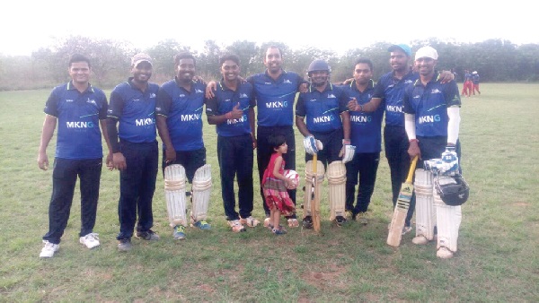The Everest Cricket team as they lined up for action last Sunday