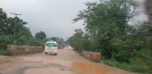 Portions of Asamankese-Akwatia highway bad
