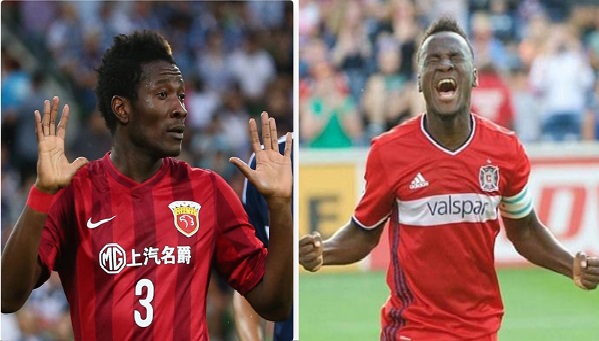 Asamoah Gyan and David Accam