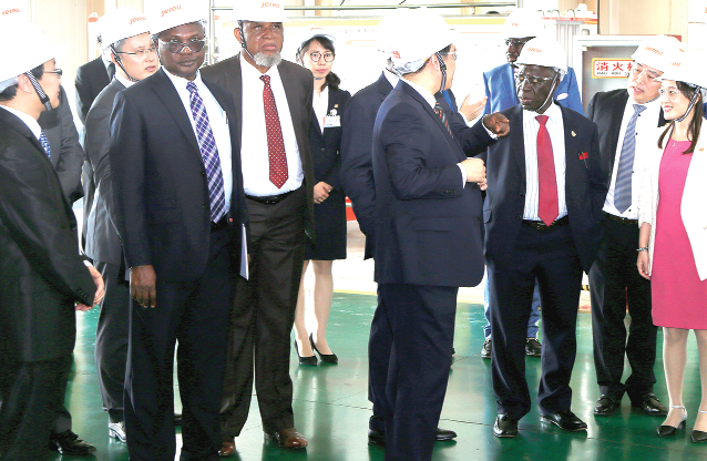 The Ghanaian delegation at the Jereh LNG/CNG Fuelling Station Workshop