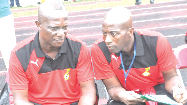 Black Stars coach Kwasi Appiah (left) and his assistant, Ibrahim Tanko