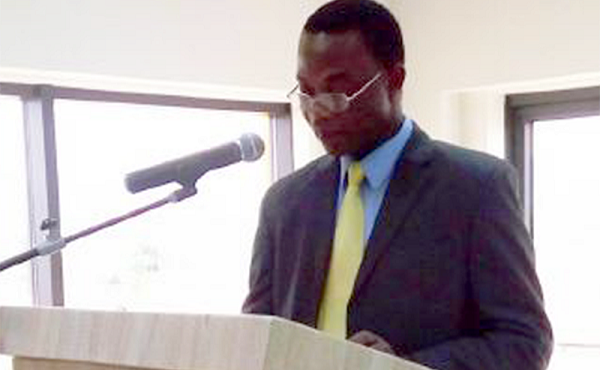  Dr Christopher K. Amehoe  addressing the conference