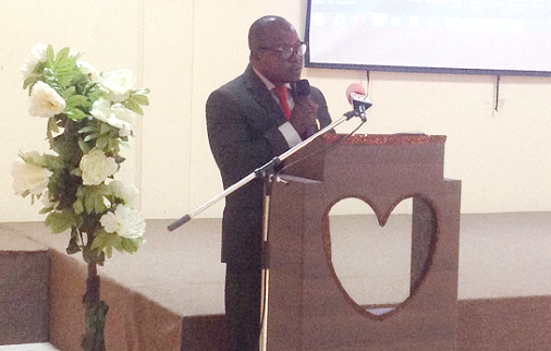 Mr Emmanuel Baah-Danquah, acting Regional Director of the NHIA, addressing the 2016 regional review conference in Sunyani. Picture: EMMANUEL ADU-Gyamerah