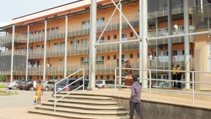 The front end of the Tamale Teaching Hospital 