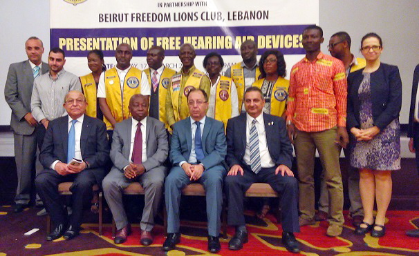 A group picture of executives of the Lebanon Lions Club