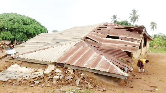  The collapsed school building