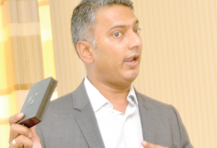 Mr Kovelin Naidoo briefing participants on the results of the study on cyber crime. Picture: Emmanuel Quaye 