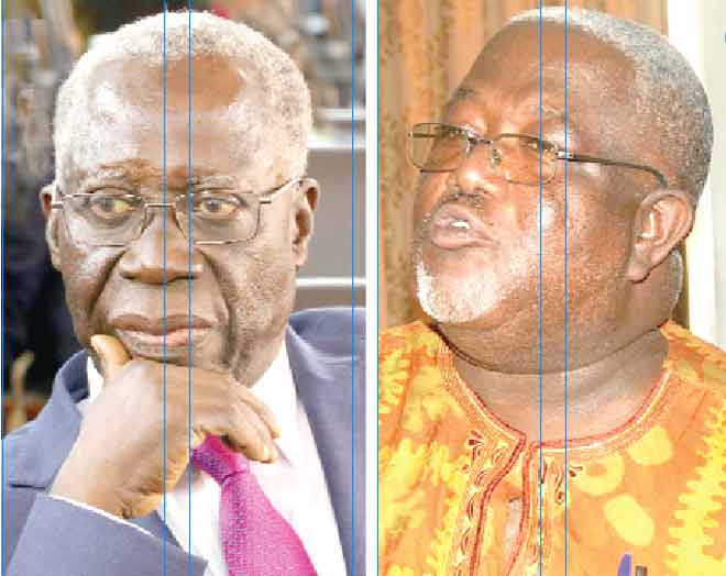 Yaw Osafo Maafo and Ken Dzirasah are part of the 40 former MPswho have sued government over pension pay