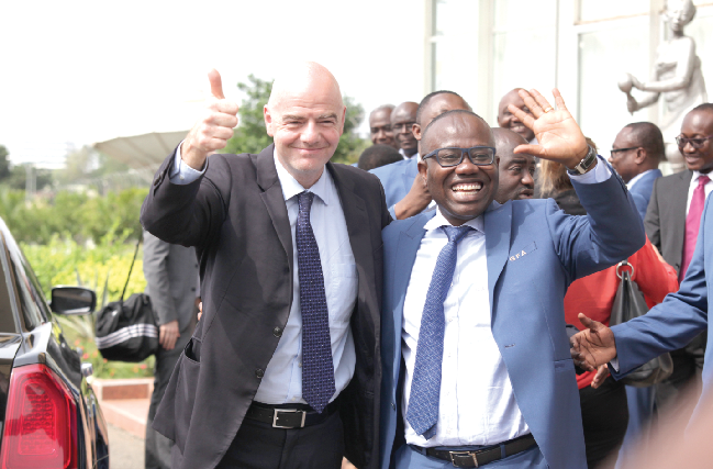 FIFA President Gianni Infantino and GFA President, Kwesi Nyantakyi