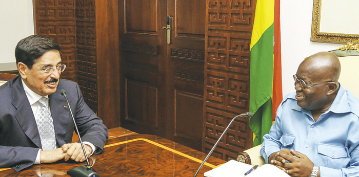  President Akufo-Addo interacting with Dr Hamad bin Abdulaziz Al Kuwari