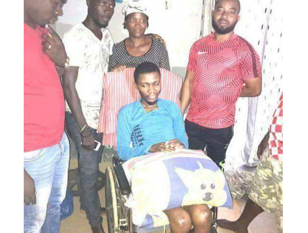  Patrick Reynolds Yeboah surrounded by some family members and friends