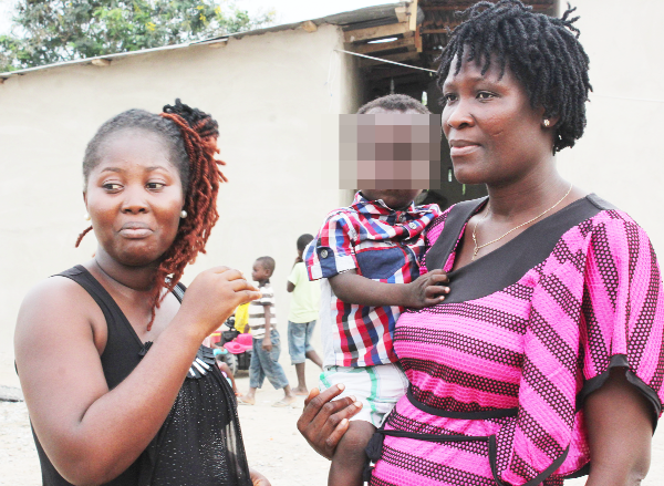 Founder of the Royal Seed Home/School, Mrs Naomi Esi Amoah with Freda Oppong (left), a social worker
