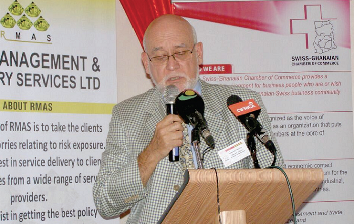  Mr Fischer addressing the gathering
