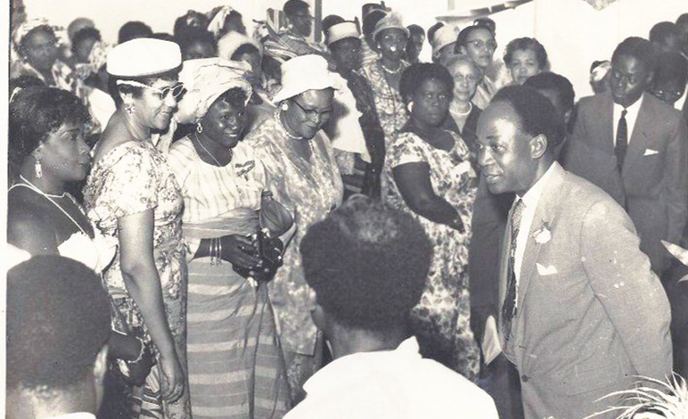 Ghana’s first President, Osagyefo Dr Kwame Nkrumah (right), interacting with Members of Parliament at one of the sittings at the first Session of Parliament in Ghana