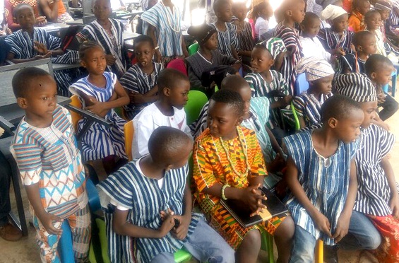 Some of the pupils dressed in their traditional attires to mark the African Day