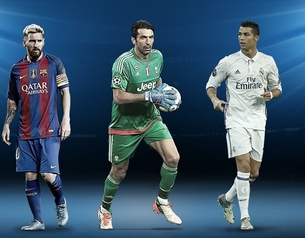 Messi, Buffon and Ronaldo