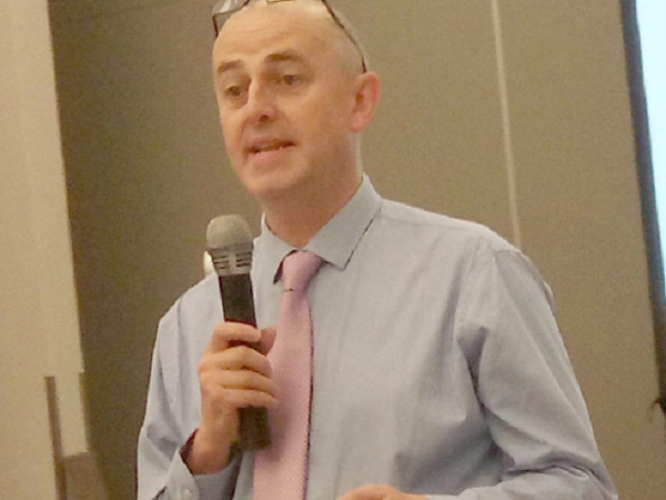 Mr Parris making a presentation at the opening of the programme
