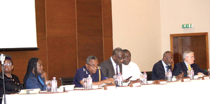 Mr Carl Sackey (second right) and other dignitaries at the programme Picture: DELLA RUSSEL OCLOO
