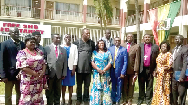 Some of the council members with Dr Matthew Opoku Prempeh after the inauguration