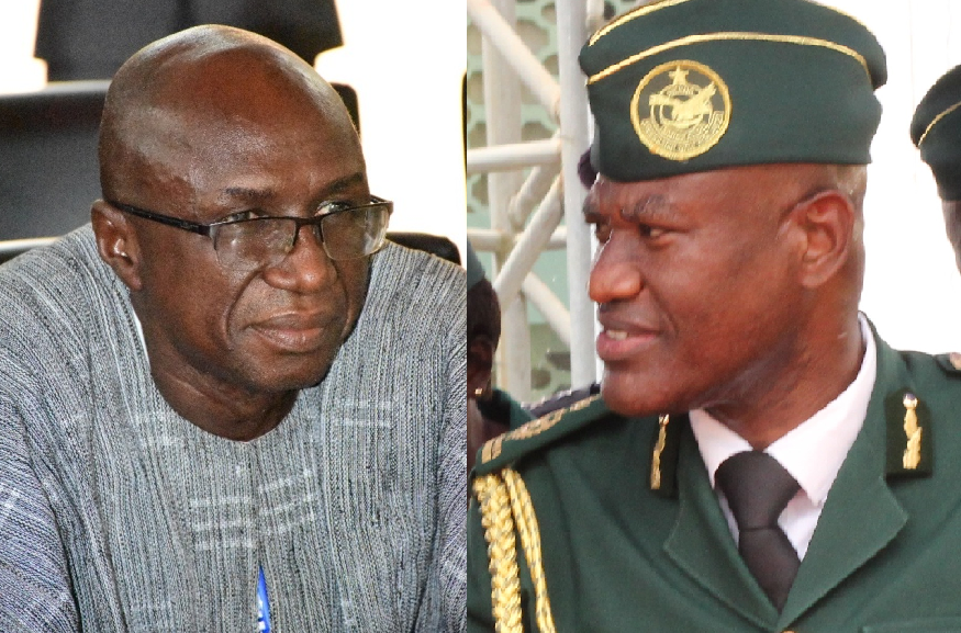 The Minister of the Interior, Mr Ambrose Dery and Comptroller-General of the Ghana Immigration Service (GIS), Mr Kwame Asuah Takyi