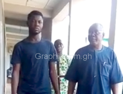 Maxwell Peter (left) and Babatunde Martins being escorted to the courtroom