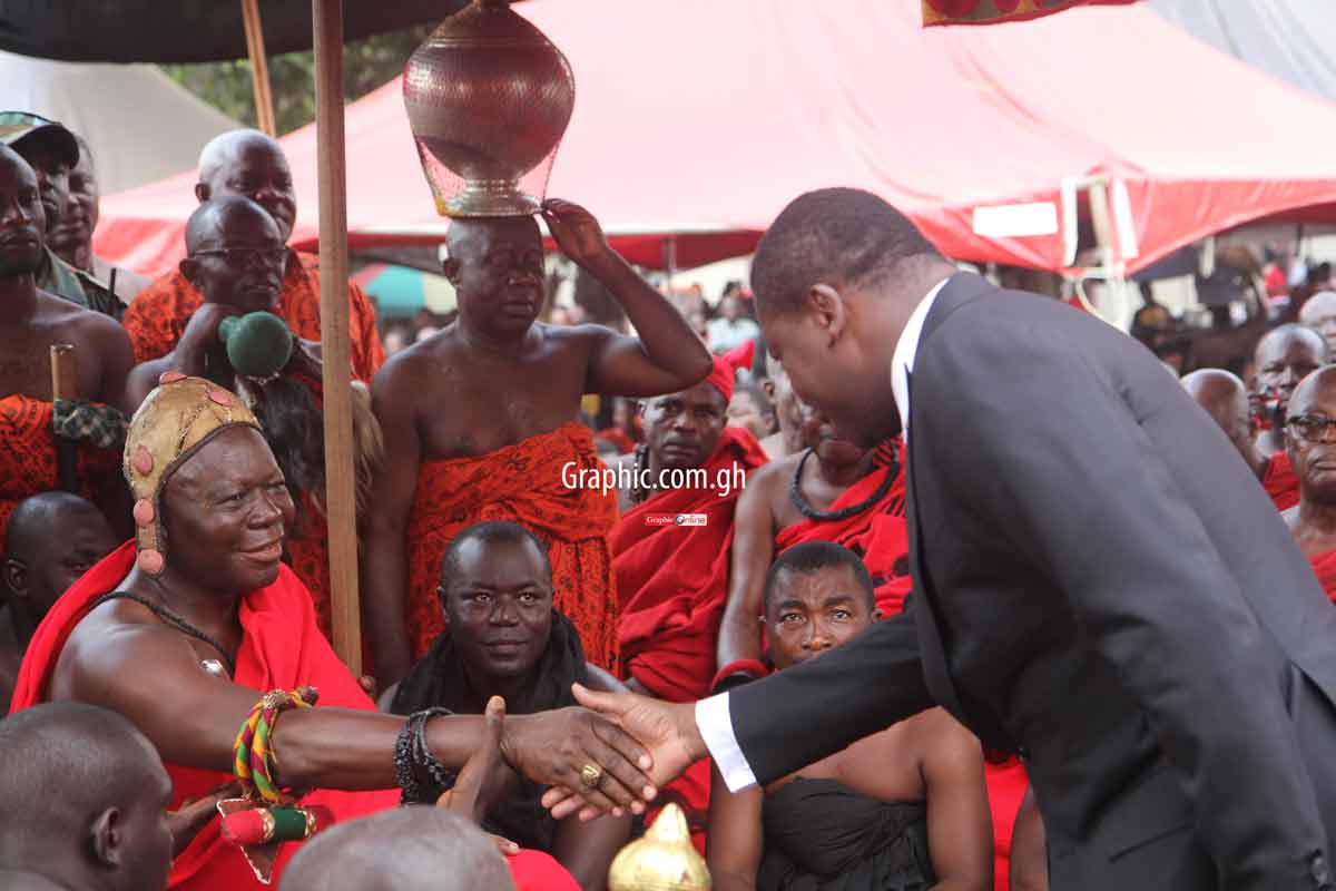 Togolese President Faure Gnassingbé mourns with Asanteman.PICTURES BY DOUGLAS ANANE FRIMPONG & EMMANUEL BAAH