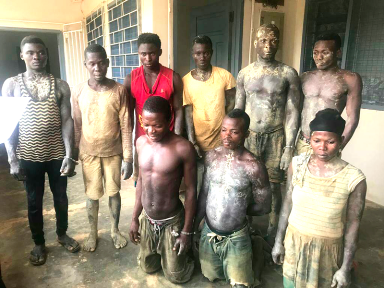The suspected illegal miners