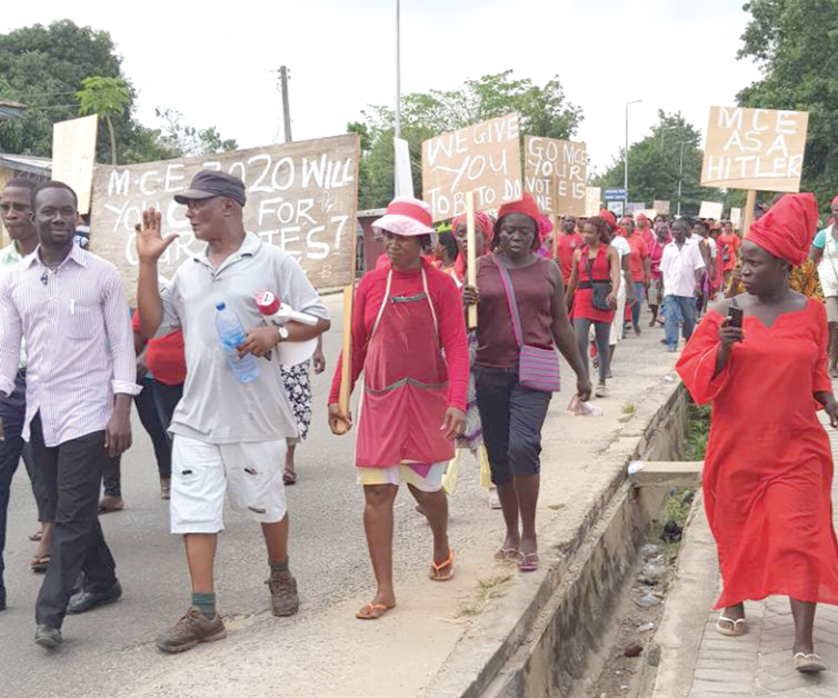 A section of the demonstrators