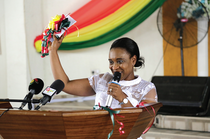  Mrs Abena Osei-Asare launching the Citizens Budget