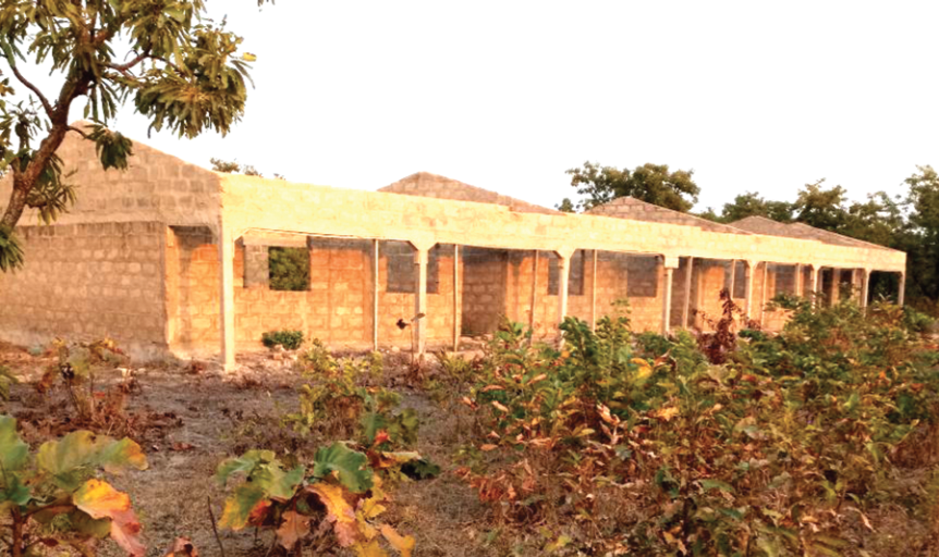 Uncompleted three-unit classroom block for Majimaji/Gbosike D/A Primary School 