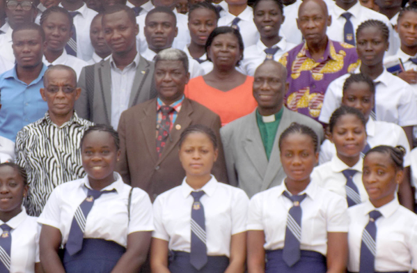 A section of the staaff and students of the college