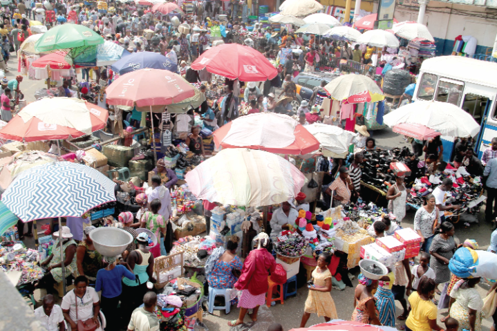 The Makola Market was very busy for both consumers and traders during a visit to the facility
