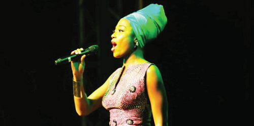 Efya performed Ghana’s National Anthem at the CAF awards