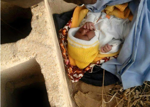 3-month-old baby found at an uncompleted building near a grave yard