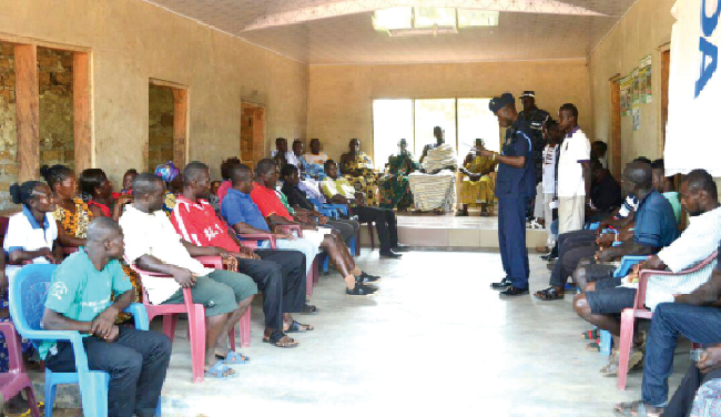 ASP Dugbatse addressing the committee members 