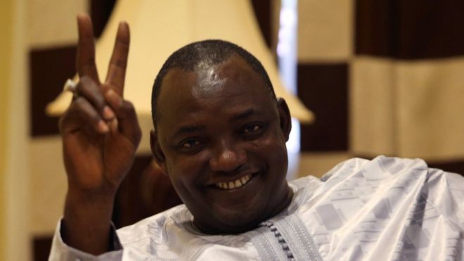 Adama Barrow has been in Senegal since the weekend
