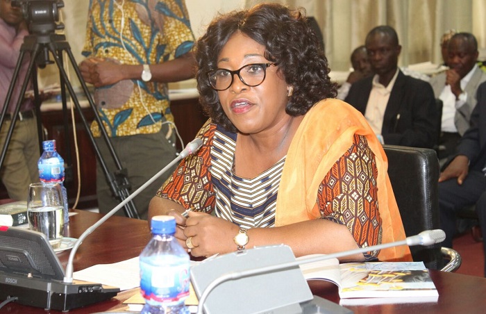 Ms Shirley Ayorkor Botchway answering questions during the vetting. Picture: Benedict ObuObI