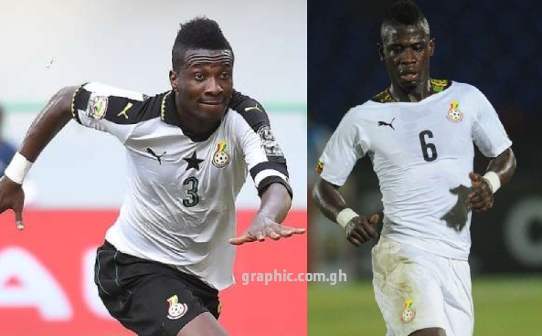 Asamoah Gyan and Afriyie Acquah