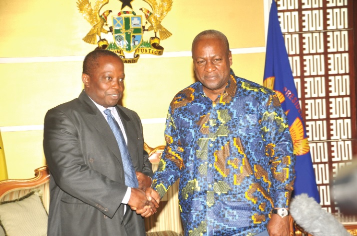 Prez Mahama swears  in new Auditor-General  