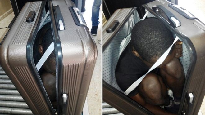 Spanish police in Ceuta released this photo on Sunday