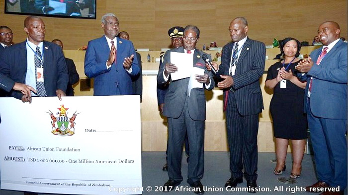 Mugabe donates $1million to Africa Union