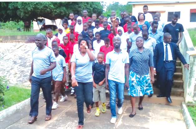 • Mr David Sah (first left) with the participants